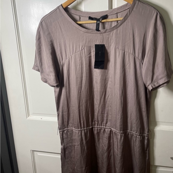 BCBG MAX AZRIA Taupe ANGELIKA CINDER HIGH-LOW DRESS Size S - Picture 7 of 9